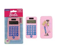 Lexibook, Mattel Barbie, Barbie Pocket Calculator with Protection Cover, Conventional and Advanced Calculator Functions, Battery and Solar-Powered, Pink, C45BB