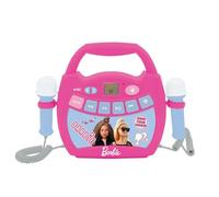 LEXIBOOK, Mattel Barbie, Portable karaoke digital player for kids, Microphones, Light effects, Bluetooth®, Record and voice changer functions, Pink, MP320BBZLXB