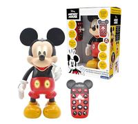 Lexibook MCH01i2 Disney-Bilingual Mickey Robot-English/Spanish Age 3+, 100 Educational quizzes, Light Effects, Dance, programmable, Articulated, Black/red,Medium