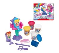 LEXIBOOK, Mermaid Hair Salon Play Dough, Pink White Blue Yellow, CRDOUGH12