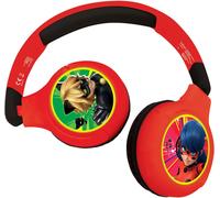 LEXIBOOK Miraculous 2-in-1 Bluetooth Headphones Stereo Wireless Wired, Kids Safe, Foldable, Adjustable, HPBT010MI