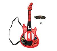 Lexibook Guitar Miraculous Ladybug Cat Noir, Light-up, Mic+Glasses, MP3, 2 modes, Black/Red