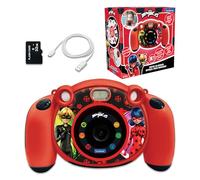 Lexibook, Miraculous Ladybug Cat Noir, 4-in-1 Kids camera with photo, video, audio and game functions, 32GB SD card included, DJ080MI