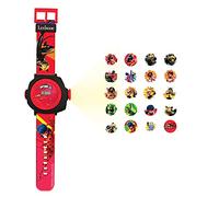Lexibook, Miraculous Ladybug Cat Noir, Adjustable projection watch digital screen with 20 images of Miraculous, for Children, Red/Black, DMW050MI