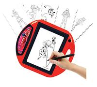 LEXIBOOK, Miraculous Ladybug Cat Noir, Drawing Projector, 4 stamps, 10 templates, lighting screen, 1 pen included, artistic and creative toy for girls and boys, Red/Black, CR310MI