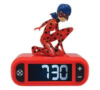 LEXIBOOK, Miraculous Cat Noir, Digital Alarm Night Light Snooze, Clock, Luminous Ladybug, Red, One Size