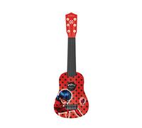 LEXIBOOK K200MI Tales of Ladybug & Cat Noir Miraculous Ladybug My First Guitar for Children, 6 Nylon Strings, 21’’ Long, Guide Included, Red/Black