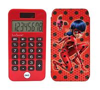 Lexibook, Miraculous Ladybug Cat Noir, Pocket Calculator, Conventional and Advanced Calculator Functions, Rigid Protective Cover, with Battery, Red, C45MI
