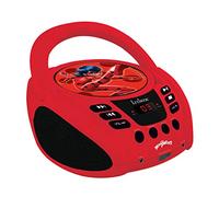 Lexibook, Miraculous Ladybug Cat Noir, Radio CD player, microphone jack, aux-in jack, AC or battery-operated, Red/Black, RCD108MI