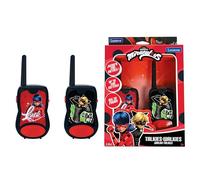 Lexibook, Miraculous Ladybug Chat Noir, Walkie-Talkies 200m, Communication Game for Children, 2 Communication Channels, Belt Clip, Black/Red, TW12MILXB
