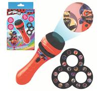 LEXIBOOK Miraculous Stories projector, torch light and projector with 3 discs, 24 images, create your own stories, LTC050MILXB