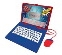 Lexibook, Mouse Marvel Spiderman-Educational and Bilingual Laptop Portuguese/English-Toy with 124 Activities to Learn, Play Games and Music, Blue/Red, JC598SPi4LXB