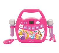 Lexibook MP300DPZ Disney Princess, My First Karaoke Digital Player with 2 Toy mics, Wireless, Record and Voice Changer Functions, Pink