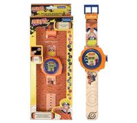 LEXIBOOK, Naruto, Adjustable wristwatch with digital display featuring 20 projections from the Naruto universe, for children, DMW050NALXB