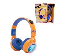 LEXIBOOK, Naruto, Foldable Light-Up Bluetooth® and Wired Headphones with 3D Naruto Universe Design and Volume Limiting, Blue Orange, HPBT015NA