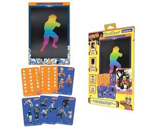 LEXIBOOK, Naruto, Magic Slate, Artistic and creative toy for girls and boys, Multicoloured drawings, 28 cm screen, Includes 1 stylus and 6 stencils, Orange, CRT10NA