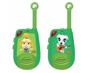 LEXIBOOK Nintendo Animal Crossing - Digital Walkie-Talkies for children - 2 km transmission range, Morse Light function, 2 channels, Belt clip for transport, Battery, Green, TW25ACLXB