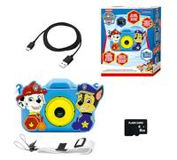 Lexibook DJ078PA Chase, Marshall, Paw Patrol, 4-in-1 camera for children with protection, video, MP3 and game functions, 15 frames to personalise your photos, 8 GB memory card included
