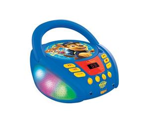 Lexibook, Paw Patrol Bluetooth CD Player, RCD109PALXB | Multicolour lights, Mic jack, AUX input, AC or battery powered