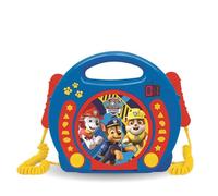 Lexibook Paw Patrol Chase Marshall, Karaoke CD Player with 2 Microphones, Programming Function, Headphones Jack, for Kids, with Power Supply or Batteries, Blue/Red, RCDK100PA