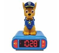 LEXIBOOK, Paw Patrol, Chase Nightlight alarm clock, Sounds and Melodies, LCD Backlit screen, Luminous, Snooze, Blue, RL800PALXB
