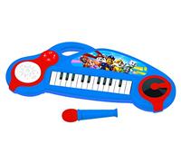 LEXIBOOK Paw Patrol Electronic piano for children with light effects, microphone, drums, built-in speaker, demo tunes, DJ player, blue/red, K704PALXB