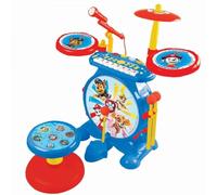 Lexibook, Paw Patrol, Electronic Set for Children, Musical Toy Game, Realistic Drum Sound, 8-Keys Keyboard, MP3 Plug, seat Included, Blue/red, K610PA