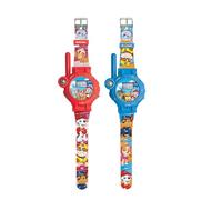 LEXIBOOK - Paw Patrol - Walkie-Talkies Watch, 2 pieces, range up to 200m/600 feet, flashlight, compass, rechargeable, Blue/red - DMWTW1PALXB