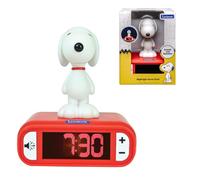 LEXIBOOK, Peanuts Snoopy, Alarm Clock Nightlight Sounds, Red, RL800PNLXB
