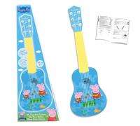 Lexibook, Peppa Pig, My First Guitar for children, 6 nylon strings, 21" long, guide included, blue/yellow, K200PPLXB