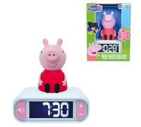 LEXIBOOK, Peppa Pig, Peppa Pig nightlight alarm clock, Sounds and melodies, Backlit LCD screen, Bright, Snooze, RL800PPLXB