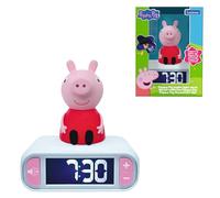 LEXIBOOK, Peppa Pig, Peppa Pig nightlight alarm clock, Sounds and melodies, Backlit LCD screen, Bright, Snooze, RL800PP