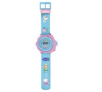 LEXIBOOK, Peppa Pig Projection Watch, DMW050PPLXB | Digital, 20 projections, adjustable strap, rotating lens ring, time/date, battery included