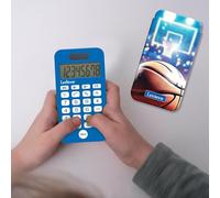 LEXIBOOK, Pocket Calculator Basket with Protection Cover, Basic and Advanced Functions, Battery and Solar Powered, C45BALXB