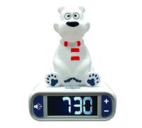 LEXIBOOK Polar Bear Digital Alarm Kids with Night Light Snooze, Childrens Clock, Luminous, White, One Size