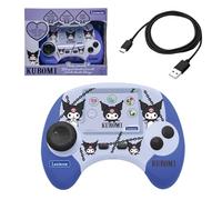 Lexibook, Power Console Kuromi Educational Handheld Talking Console, 2.8" Colour LCD Screen, 100 Bilingual Activities, French & English, Rechargeable Battery, Learning Games, Blue, JCG100HK1i1LXB