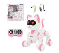 Power Kitty Junior - My Robotic Cat With Programming Function, Dance, Walk, Plays Music Incl. Remote Control. Pink/White