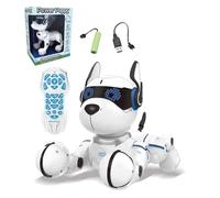 LEXIBOOK Power Puppy - My Smart Dog Robot to train - Programmable robot with remote control, training and gesture control function, dance, music, light effects - DOG01LXB