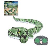 LEXIBOOK, Power Python RC, Radio-controlled python snake, Moves on land and water at 5 km/h (3mph), Land and water modes, Waterproof, Extendable to 75 cm, Green, SNAKE01LXB
