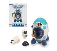 LEXIBOOK, Power Rocket, Educational rocket with star projections, Bilingual ENGLISH/FRENCH, Fun activities to learn spatial notions, shapes, music and colours, ROCKETi1