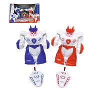 Lexibook, Powerman® Gladiators, Remote Controlled Fighting Robots, Duel combat mode, 5 hits before K.O., Sound and light effects, Blue/red, ROBDUO