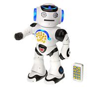 Lexibook, Powerman®, Remote Control Walking Talking Toy Robot, Dances, Sings, Reads Stories, Math Quiz, Shooting Discs, and Voice Mimicking, for kids 4+, ROB50AR