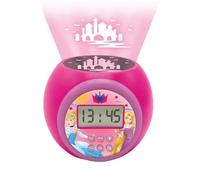 LEXIBOOK Projector Alarm Clock Disney Princess with snooze function and alarm function, Night light with timer, LCD screen, battery operated, RL977DPLXB