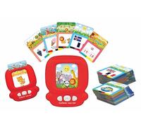 Lexibook, Quizz Hit®, Bilingual interactive card reader, Spanish/English, 150 double sided cards, educational quiz & flashcard machine, Red, JCR10i2