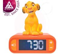 Lexibook RL800AN 3D The Lion King Simba Childrens Alarm Clock with Night Light