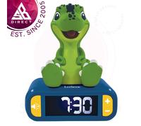 LEXIBOOK RL800DINO Nightlight Alarm Clock - Dinosaur, Green,Blue