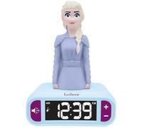 LEXIBOOK, Frozen, Elsa Nightlight alarm clock, Sounds and Melodies, LCD Backlit screen, Luminous, Snooze, Purple, RL800FZ