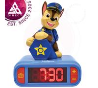 Lexibook RL800PA2 3D Paw Patrol Chase Childrens Clock with Night Light
