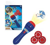 Lexibook, SEGA Sonic The Hedgehog, Stories projector and torch light, Projects 24 images from the world of Sonic with 3 discs, Red/blue, LTC050SN