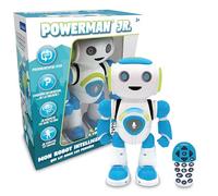Lexibook ROB20FR Jr. Smart robot that reads thoughts toy for children, dances play music quiz animals programmable karaoke STEM Blue/Green, (French Version)
